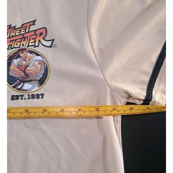 Street Fighter Baseball Jersey Button Up Men’s Size XL Black Video Game Capcom - Picture 6 of 8